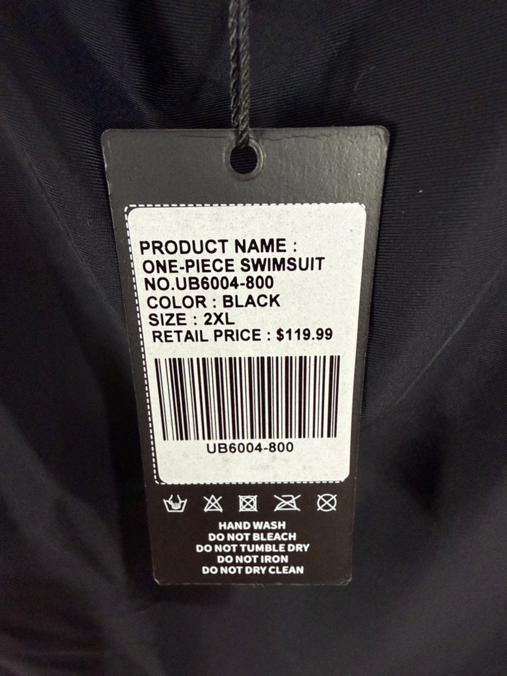 Ocean Blues Black Ruched One-Piece Swimsuit,Size 2XL. - Picture 3 of 13
